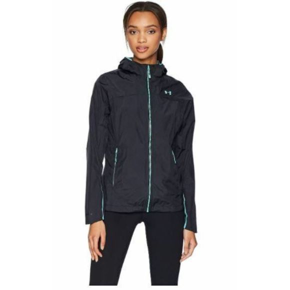 UNDER ARMOUR 1315122-001 UA Womens Sz XSmall Black Scrambler Hiking Jacket $160+ - Picture 6 of 7